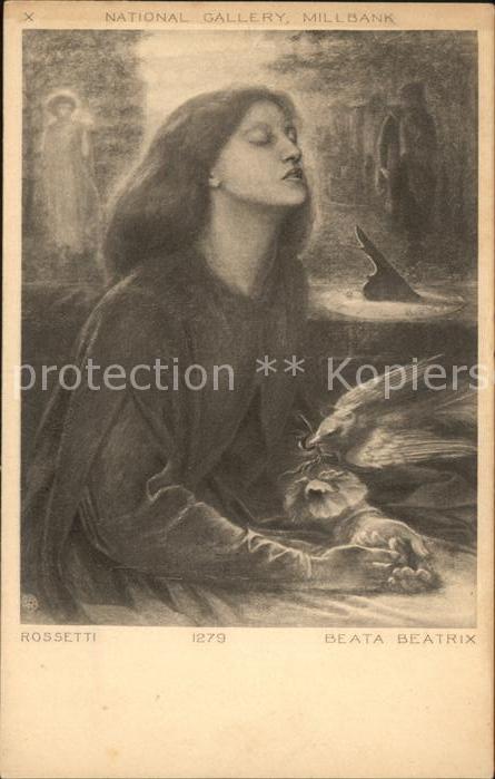 Kuenstlerkarte Rossetti Nr. 1279 Beata Beatrix Nationa
