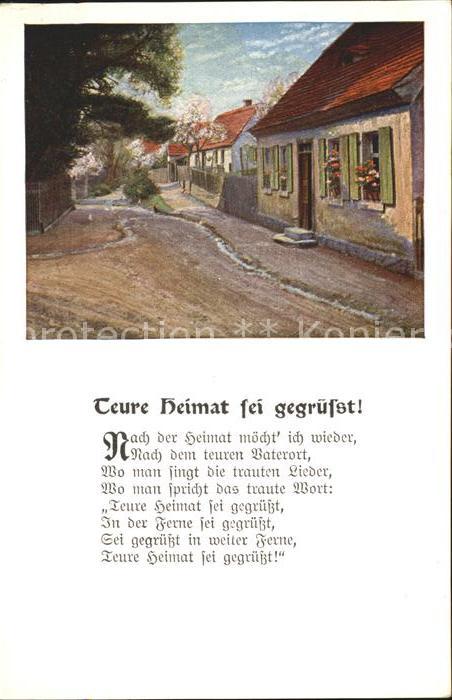 Liederkarte Teure Heimat sei gegrüsst