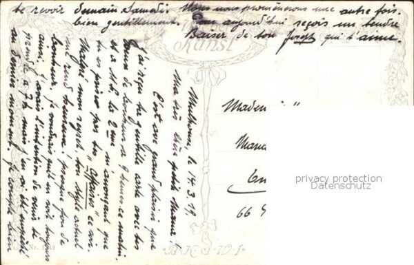 Verlag Wiener Kunst Nr. 1242 R. A. Höger Grüne Stube Handarbeit – Bild 2