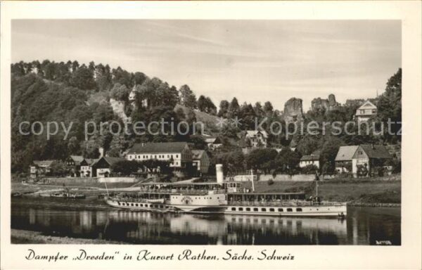 Dampfer Seitenrad Dresden Rathen