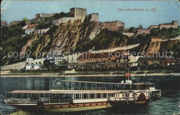 Dampfer Seitenrad Ehrenbreitstein am Rhein