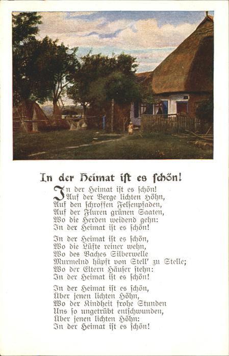 Liederkarte In der Heimat ist es schön