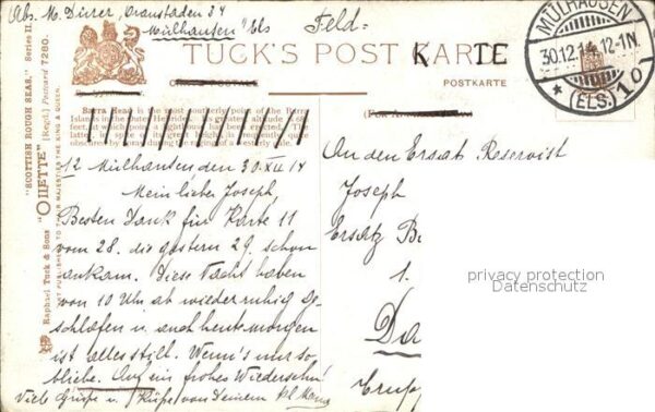 Verlag Tucks Oilette Nr. 7280 Bara Head Scottish Rough Seas N.B. – Bild 2
