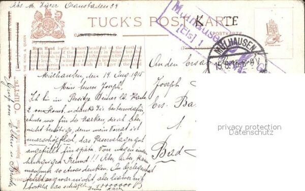 Verlag Tucks Oilette Nr. 1498 Horn Head Irish Coast – Bild 2