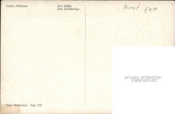 Kuenstlerkarte Const. Hölscher Der Büsser – Bild 2