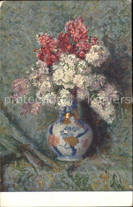 Kuenstlerkarte Enrico Lionne Blumen Fiori Nr. 5050