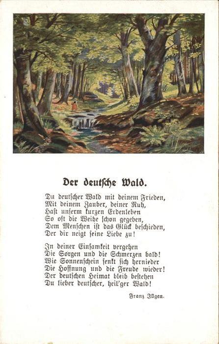 Liederkarte Der deutsche Wald