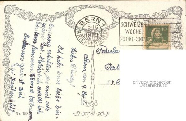 Kuenstlerkarte Karl Zewy Die Forelle Nr. 1589 – Bild 2