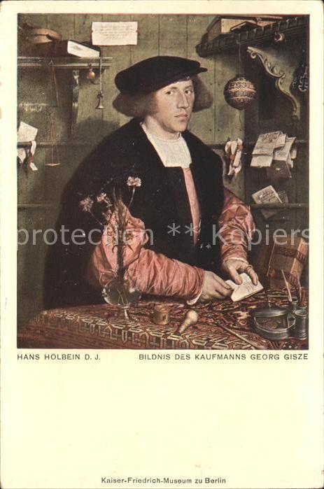 Kuenstlerkarte Hans Holbein D.J. Kaufmann Georg Gisze