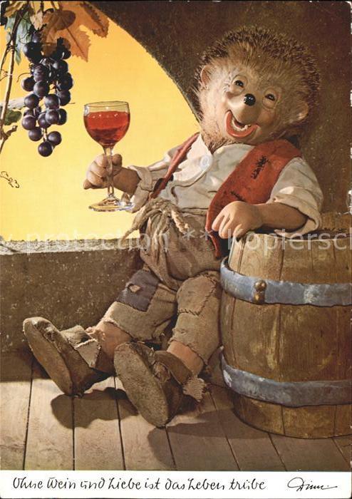 Mecki Nr. 311 Wein Trauben Fass Glas