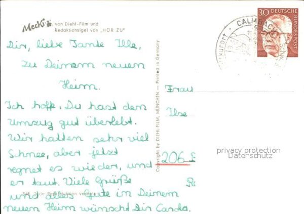 Mecki Nr. 348 Glückwunsch Auto Blumen – Bild 2