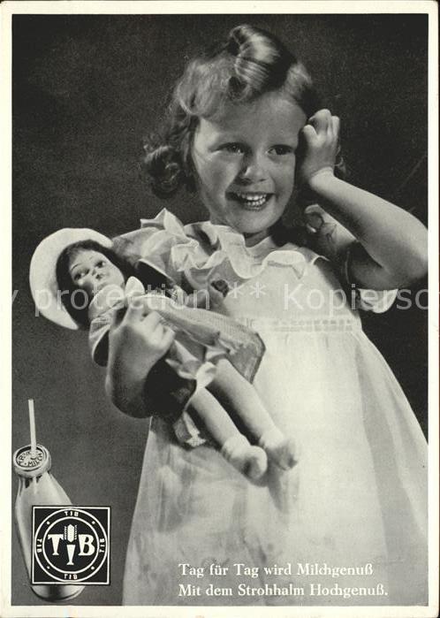 Puppe Doll Poupee Kinderspielzeug Kind Mädchen Werbung TIB Milchgetränk