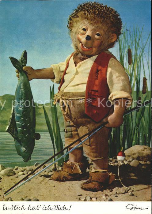 Mecki Nr. 317 Fisch angeln Angelrute