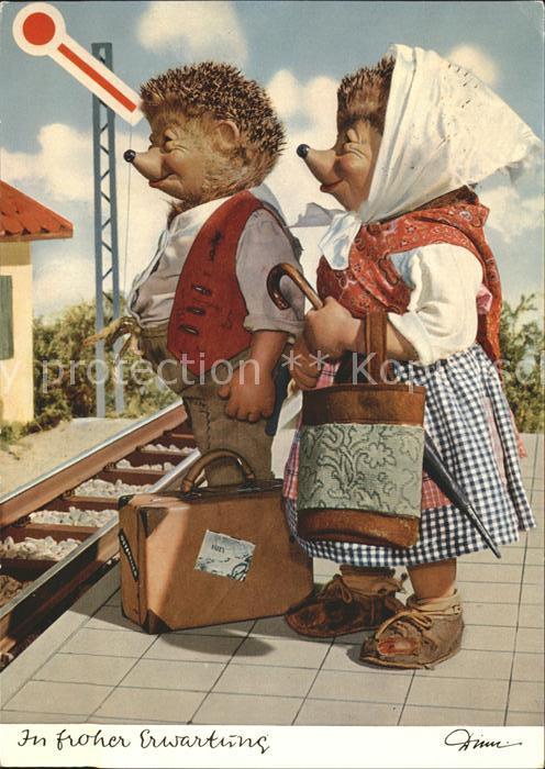 Mecki Nr. 301 Reise Koffer Tasche Schirm Bahnhof