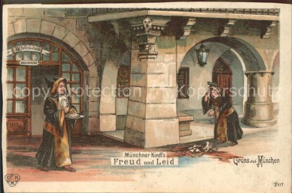 Muenchner Kindl Freud und Leid Hofbräuhaus Gassenschänk