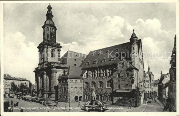 Worms Rhein Marktplatz Dreifaltigkeitskirche Cornel