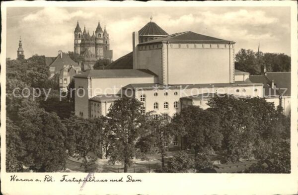 Worms Rhein Festspielhaus und Dom