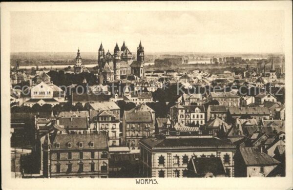 Worms Rhein Stadtblick Dom