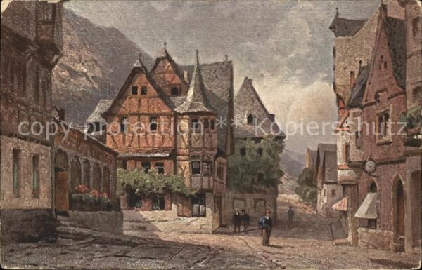 Bacharach Rhein Altes Haus Dorfpartie