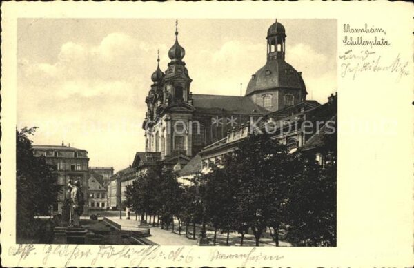Mannheim Schillerplatz und Johaniterkirche