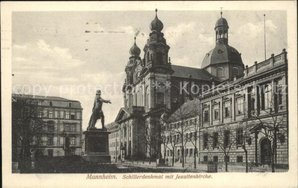 Mannheim Schillerdenkmal Jesuitenkirche