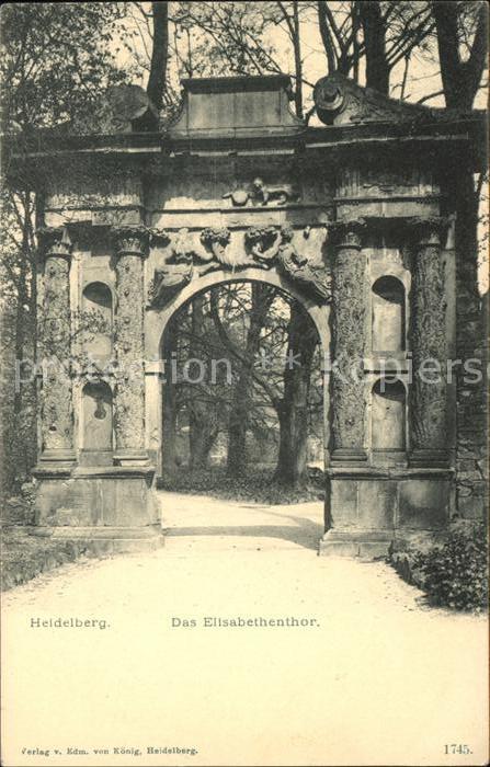 Heidelberg Neckar Schloss Elisabethenthor