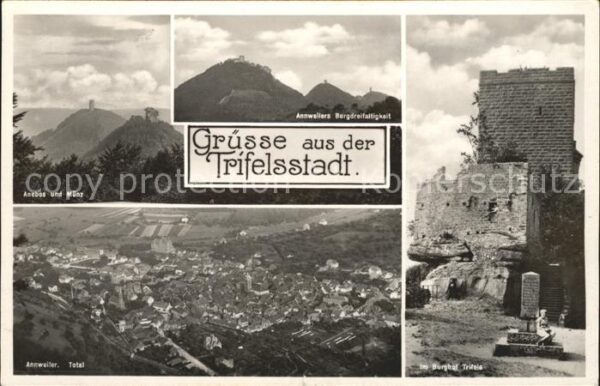 Annweiler Trifels Totalansicht Anebos und Münz Bergdreifa