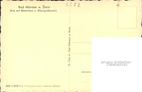 Bad Muenster Stein Ebernburg Blick auf Bäderhaus und Rheingrafenstei – Bild 2