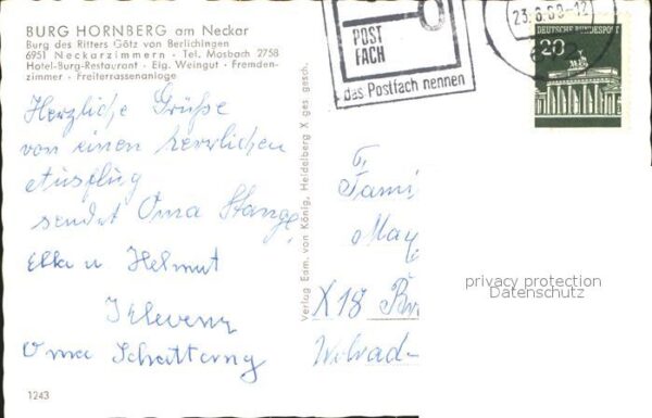 Neckarzimmern Burg Hornberg Neckarpartie – Bild 2
