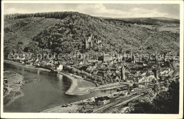 Wertheim Main Ortsblick mit Taubermündung