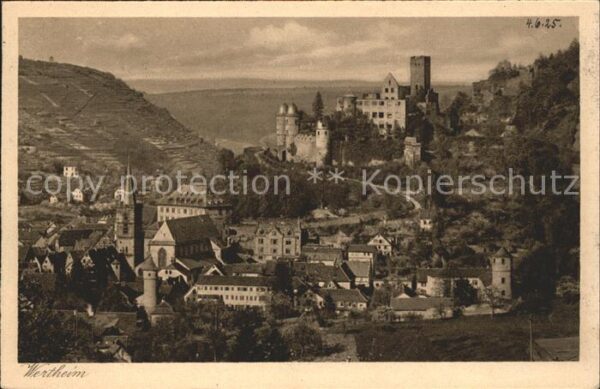 Wertheim Main Stadtblick mit Schloss