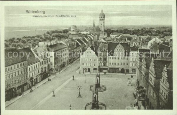 Wittenberg Lutherstadt Panorama vom Stadtturm aus
