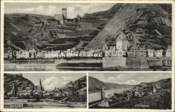 Koenigswinter Rhein mit Kaub Pfalz Bacharach Oberwese