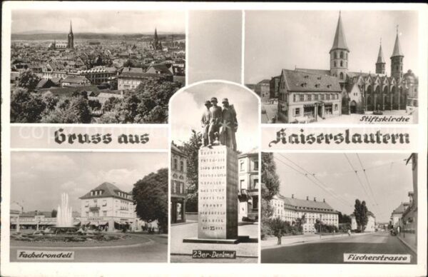 Kaiserslautern Stadtblick Stiftskirche Fackelrondell 2