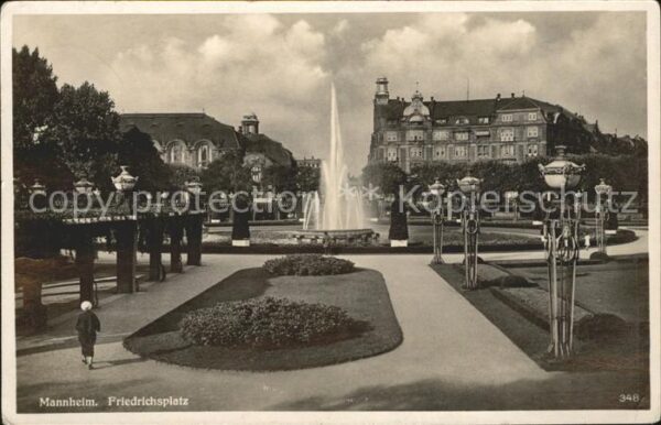Mannheim Friedrichplatz Fontäne