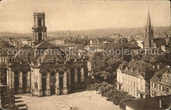 Saarbruecken mit Ludwigs und St Jakobskirche