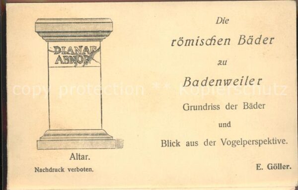 Badenweiler Röm Bäder Grundriss und Totalansicht Au