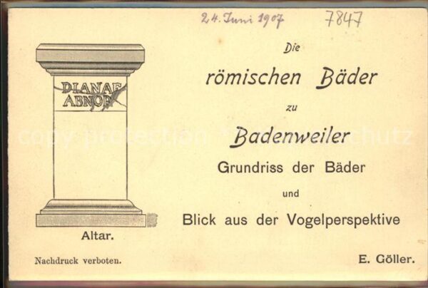 Badenweiler Röm Bäder Grundriss und Totalansicht Au