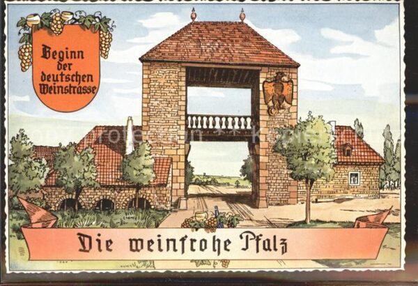 Rheinland Pfalz Beginn der dt Weinstrasse