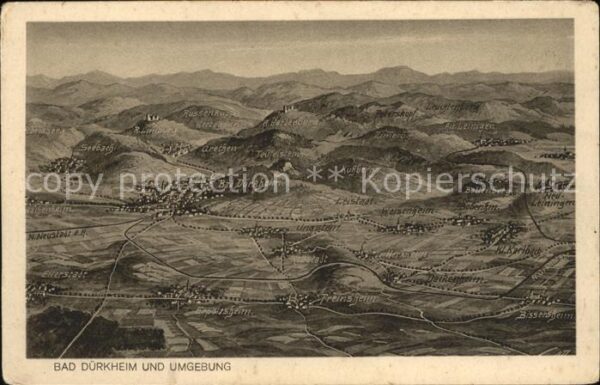 Bad Duerkheim und Umgebung Panoramakarte