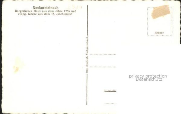Neckarsteinach Bürgerliches Haus mit ev Kirche – Bild 2