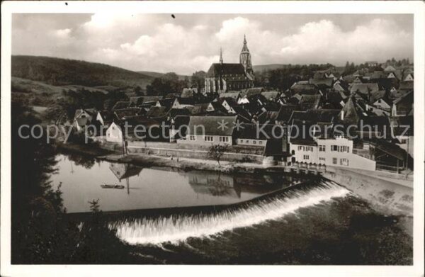 Meisenheim Glan Stauwehr mit Schlosskirche