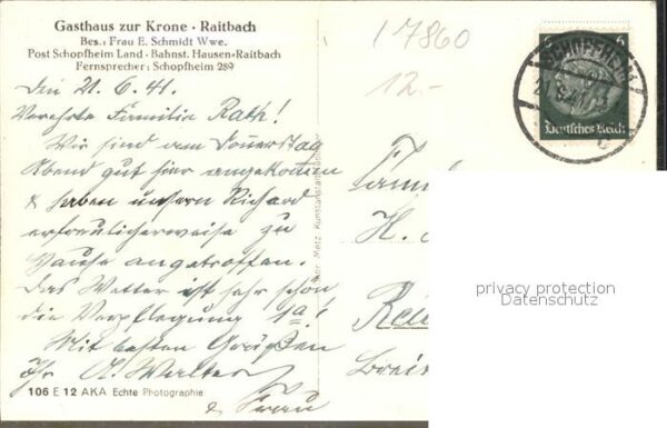 Raitbach Schopfheim Gasthof zur Krone Terrasse – Bild 2