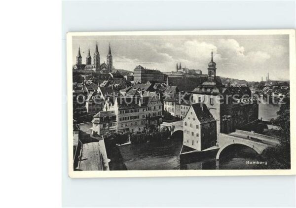 Bamberg Ortsansicht mit Dom Brücke