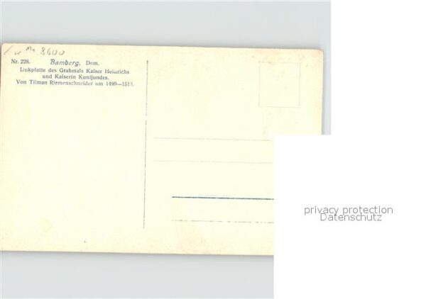 Bamberg Dom Dukplatte Grabmal Kaiser Heinrich K – Bild 2