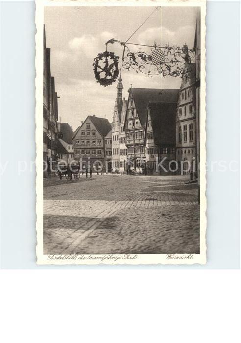 Dinkelsbuehl Weinmarkt Kupfertiefdruck