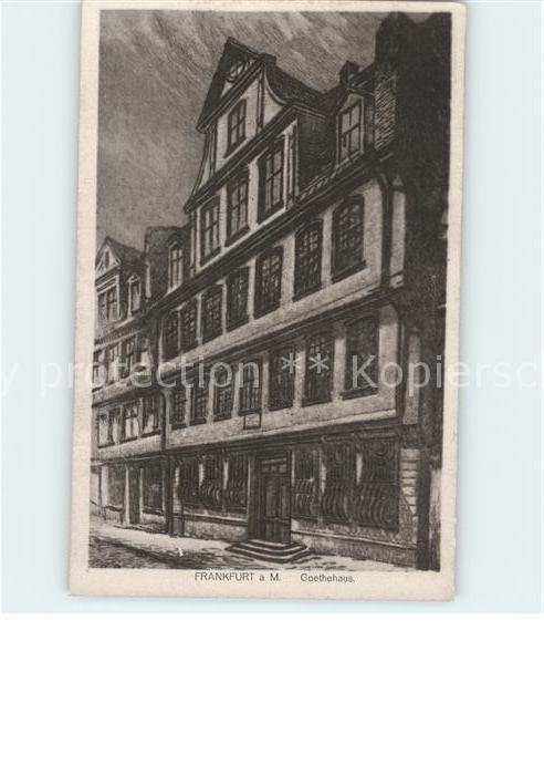 Frankfurt Main Goethehaus Künstlerkarte