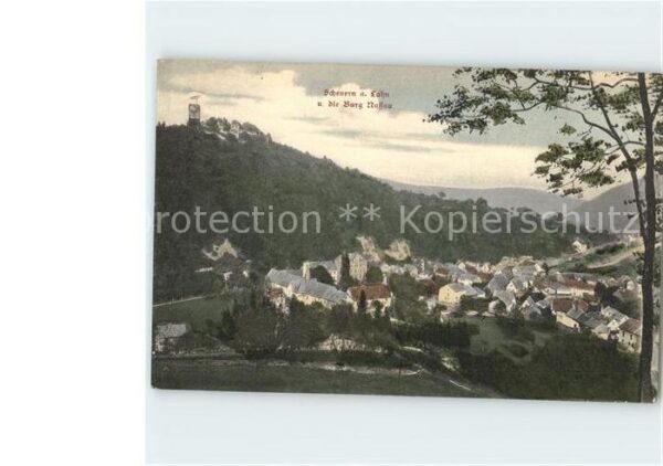 Scheuern Nassau Lahn Gesamtansicht mit Burg Nassau