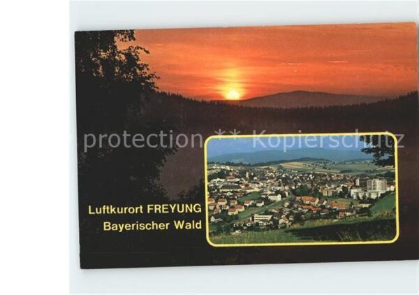 Freyung Sonnenuntergang Gesamtansicht Luftkuror