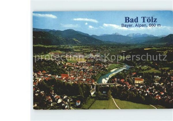 Bad Toelz Blick über Kalvarienberg ins Isartal Te